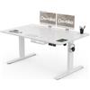Devoko Scrivania Regolabile in Altezza 140 x 80 cm, Scrivania da Ufficio con Sistemi Anti-Collisione e Funzione di Memoria, Tavolo didattico Ergonomica Elettrica, Bianco