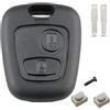 Chaexii Guscio di ricambio per chiave auto con 2 pulsanti per Peugeot 107 207 407 206 306 406 806, per Citroe-n C1 C2 C3 C4 C5, custodia per chiave telecomando auto (senza lama)