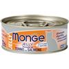 Generico Monge Jelly Gatto, alimento completo per gatti adulti, monge umido per gatti gusto TONNO con SALMONE | 12 lattina da 80 grammi l'una.