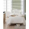 Nuit Des Rêves Set di copertine trapunta beige XL (155 x 200 cm), 70% cotone, 30% poliestere, include 1 federa (80 x 80 cm), lavabile in lavatrice, elegante chiusura a bottone