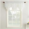 No. 918 Erica Ascot - Set di tende trasparenti con tasca per bastoni in voile, 388,6 x 61 cm, colore: uovo