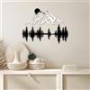Wallity Elegante accessorio decorativo da parete in metallo, colore nero e bianco, 59 x 25 cm e 70 x 53 cm, 100% metallo, spessore 1,5 mm, facile da montare a parete, perfetto per la decorazione della casa
