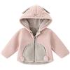 QINQNC Piumino 100 Grammi Bambino Piumino Ragazza Bambino Bambini Neonate Ragazzo Carino Con Cappuccio Con Cerniera Spessa Cappotto Con Cappuccio Caldo Outwear Piumino 100 Grammi (Pink, 12-18 Months)