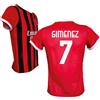 ACM 1899 AC Milan Maglia Gimenez 7 Replica Ufficiale 2024/25, Rossonera a Strisce (IT, Testo, XL, Rosso)
