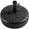 Yaheetech Base per Ombrellone da Giardino da Φ38mm o Φ48mm Esterno in HDPE Riempibile con Sabbia o Acqua 22L Rotonda Antiscivolo Terrazza Piscina Spiaggia Nero