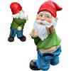 Hintyne Gnomo con Dito Medio Gnomo Divertente Gnomo Birichino Alto 5,5 Pollici Gnomi da Giardino Divertenti in Resina Mini Pantaloni Gnomi Nudi per Decorazioni per La Casa All'aperto