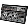 Depusheng Mixer audio professionale, sistema di mixer audio a 4 canali, mixer Bluetooth DSP-DJ a 16 bit + effetto phantom 48 V per registrazioni in streaming karaoke (XT7 EU)