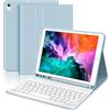 WINCHKING Tastiera per iPad 9 Generazione, Custodia con Tastiera per iPad 9 10.2, Cover Bluetooth Magnetica Staccabile Keyboard per ipad 9/8/7 Generazione 10.2 / Air 3, Azzurro