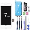 Xlhama Display LCD Touch Screen per iPhone 7 Bianco con Strumento di Installazione Lastra di Vetro Temperato Guarda l'installazione Video