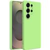 Captor Cover Custodia Colorata in Silicone Liquido per Samsung Galaxy S25 Ultra, Alta Qualità con Bordo Rialzato per Schermo e Protezione Fotocamera Morbida Con Microfibra Interna (Verde)