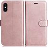 DENDICO Cover per iPhone XS Max, Premium Portafoglio PU Custodia in PU Pelle, Flip Libro TPU Bumper Caso per iPhone XS Max, Rosa