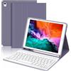 WINCHKING Tastiera per iPad 9 Generazione, Custodia con Tastiera per iPad 9 10.2, Cover Bluetooth Magnetica Staccabile Tastiera per iPad 9/8/7 Generazione 10.2, iPad Air 3, Viola lavanda