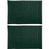 MSV Set di 2 tappetini da bagno antiscivolo in colore verde 60 x 90 cm