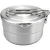 Lixada 1.5L Pentole da Campeggio Pieghevole Pentole Campeggio Pentola in Acciaio Inox per Campeggio Trekking Picnic Escursionismo