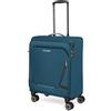 travelite valigia a mano con 4 rotelle per Lufthansa, Austrian + Swiss, serratura a combinazione integrata, trolley da cabina compatto con funzione di aggancio, 55x40x23 cm, 41 l, 2,5 kg