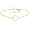 Sofia Milani - Bracciale da Donna in Argento 925 - Placcato Oro con Pietra Zircone - Ciondolo a Cerchio - B0345