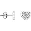 SOFIA MILANI - Orecchini da Donna in Argento 925 - con Pietra Zircone - Orecchini a Perno a Cuore - 20849