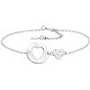 Sofia Milani - Bracciale da Donna in Argento 925 - con Pietra Zircone - Ciondolo a Cerchio Cuore - B0292