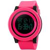 TONSHEN Fashion Unisex Grande Plastica Cassa Sport Orologi da Polso e Gomma Cinturino 50M Impermeabile Outdoor Militare Multifunzione LED Digitale Uomo e Donna Orologio (Rosso)