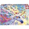 Educa - Puzzle da 500 pezzi per adulti | Unicorno arcobaleno. Include colla Fix Puzzle. Dimensioni: 48 x 34 cm. Da 11 anni (20254)