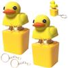 Pipihome 2 pcs Duckys Quacking Fidget Toy, Quacking Duck Keyboard Fidget Toy, Portachiavi Duck Stress Reliever Squeaky, Tasti che Quack, Clicker per tastiera che Quack per adulti e bambini (A)