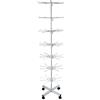 RATSTONE Espositore Girevole,Scaffale Espositivo In Metallo,Scaffale Rotante a 7 Livelli,Scaffali Verticali Per Negozi Al Dettaglio e Supermercati,Può Contenere Cappelli,Guanti,Sciarpe,Accessori,Ecc.(Bianco)