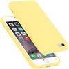 Cadorabo Custodia compatibile con Apple iPhone 6 / iPhone 6S in LIQUID GIALLO - Morbida Cover Protettiva Sottile di Silicone TPU con Bordo Protezione - Ultra Slim Case Antiurto Gel Back Bumper Guscio