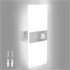 JaneYi Applique da Interno con Sensore di Movimento Lampada da Parete LED 12W Bianco Freddo 6000K Illuminazione Moderna in Acrilico per Scala Ingresso Corridoio Balcone Garage Armadio