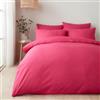 Appletree - Set Copripiumino Rosa Acceso - Biancheria da Letto Singolo (140 x 200 cm) - Tinta Unita Rosa Brillante - Morbido e Lussuoso 100% Cotone