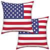ggaimwf Fodera per Cuscini America Bandiera Americana USA Cuscini per il Giorno dell'Indipendenza Quadrato Velluto Copricuscini Casa Federa Sedia Camera da letto Soggiorno 40x40cm Set di 2