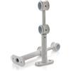 GIRASOLE HOME Staffa Regolabile Doppia 175mm per 2 Aste 2 Pezzi in Lega di Zinco Resistente per Bastoni dal Diametro di 18-20 mm (Bianco e Oro)