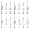 GORGECRAFT 30 Set da 28mm Punk Borchie A Punta in Lega Metallico Argentata Cono Rotondo A Vite Borchie A Punta Decorazione Artigianale in Pelle Piccoli Rivetti per Abbigliamento in Pelle Giacche