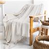 Milam London Coperta In Cotone, Telo Per Poltrona E Divano | 170 x 200 cm - Crema, Copriletto Singolo, Topper Divano