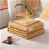 Chickwin Copriletto Trapuntato Estivo, Stampa Plaid Copriletti Trapuntati Copriletti Traspirante Microfibra Morbido Confortevole per Letto Singolo Matrimoniale King (150x200cm,Giallo)