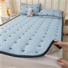 ZHAIJYLI Fodera Materasso Topper Matrimoniale/Singolo/Una Piazza E Mezza 130/140/160170/X190 Copri Materasso Trapuntato Sottile Imbottito Lavabile Proteggi Materasso con 4 Elastici Angoli(130x190cm,Blue B)