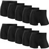 feynoss Boxer Uomo Cotone, 10 Pezzi Mutande Uomo Cotone con Elastico in Vita, Senza Etichetta, Molto Morbido e Traspirante, Ecologico, Adatto per Gli Sport Estivi,L,20240802