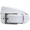 LLOYD Men´s Belts LLOYD BW-100 - Cintura in pelle da uomo, 35 mm, con fibbia ad ardiglione 20, colore: Bianco