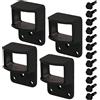 Alberts L1120033 Set di Fissaggio per Pannelli di Recinzione, Nero Opaco