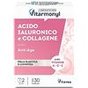 Vitarmonyl Acido Ialuronico e Collagene - Integratore anti-age - Per pelle più elastica, compatta e luminosa - Collagene Integratore - Con Vitamina A, Vitamina C, E - Confezione da 30 capsule - Vitarmonyl