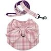 DONGKER Set Pettorina Guinzaglio Gatti,Imbracatura per Cucciolo Abito Principessa con Papillon per Gatto Cani Piccolo
