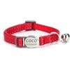 Generic Collare per animali domestici con incisione personalizzata, collare per cani e gatti con nome con sgancio di sicurezza, collari personalizzati per gattini con campanello (Rosso brillante)