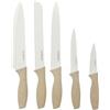 KASANOVA Set 5 coltelli cucina manico effetto legno