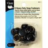 Dritz Metallo Heavy-Duty Snap Fasteners 5/8 , 6 Pezzi, Colore: Nero