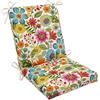 Pillow Perfect Cuscino quadrato per sedia angolare con laccetti, seduta profonda, resistente alle intemperie e allo sbiadimento, 92,7 x 45,7 cm, blu/viola, 1 pezzo