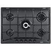De'Longhi DELONGHI FFN 57 ASV PIANO COTTURA 5 FUOCHI A GAS GRIGLIE SMALTATE 70 CM COLORE NERO FFN57ASV