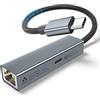 YUETUOL Adattatore Ethernet USB-C con PD60W - Adattatore LAN Tipo C a Gigabit RJ45 Ethernet 1Gbps (Thunderbolt 3/4) Compatibile con Laptop, MacBook Pro/Air, Dell XPS, Chromebook, Surface Book