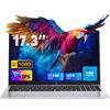 ACEMAGIC 2025 AX17 PC Portatile 17,3 Pollici 16GB Ram DDR4 512GB SSD,Alder Lake N97,Fino a 3,6 GHz,1080 IPS Full HD Laptop,WiFi,HDMI,pertura e chiusura 180°,Telecamere per la privacy,Argento
