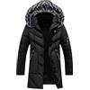 riou Piumino Uomo Manica Lunga Elegante Giacca Giubbino con Cappuccio Imbottito Giubbotto Slim Fit Giubbotto Giaccone Giacca Uomo Impermeabile Invernale Tinta Unita Taglie Forti