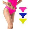 Risalti Slip Donna Brasiliana Microfibra 3 pz -Brasiliana Donna Senza Cuciture, Bikini più Morbidi delle Mutande Donna Cotone, Tanga, Women Underwear - Made in Italy