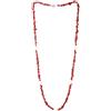 COOLSTEELANDBEYOND Corallo rosso e Perla Perline Collana, Boho Pietra preziosa Filoni Collana, Statement Dichiarazione Collana, Festa